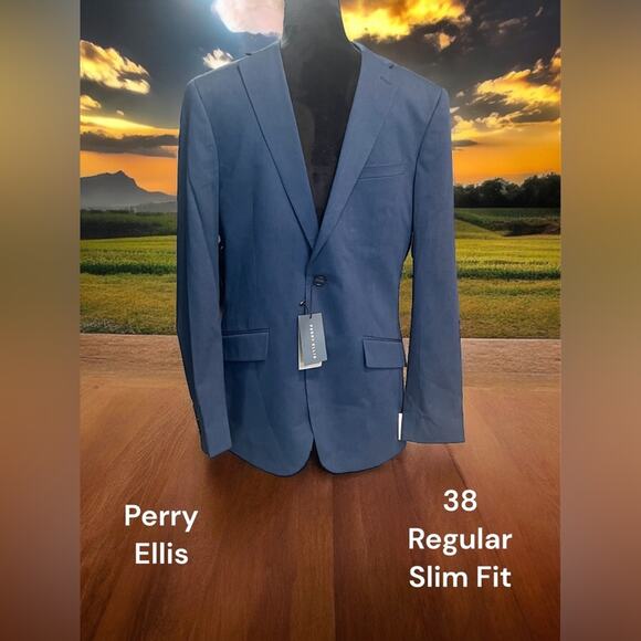 Perry Ellis Size 38 Regular Slim Fit Blazer. NWT A12